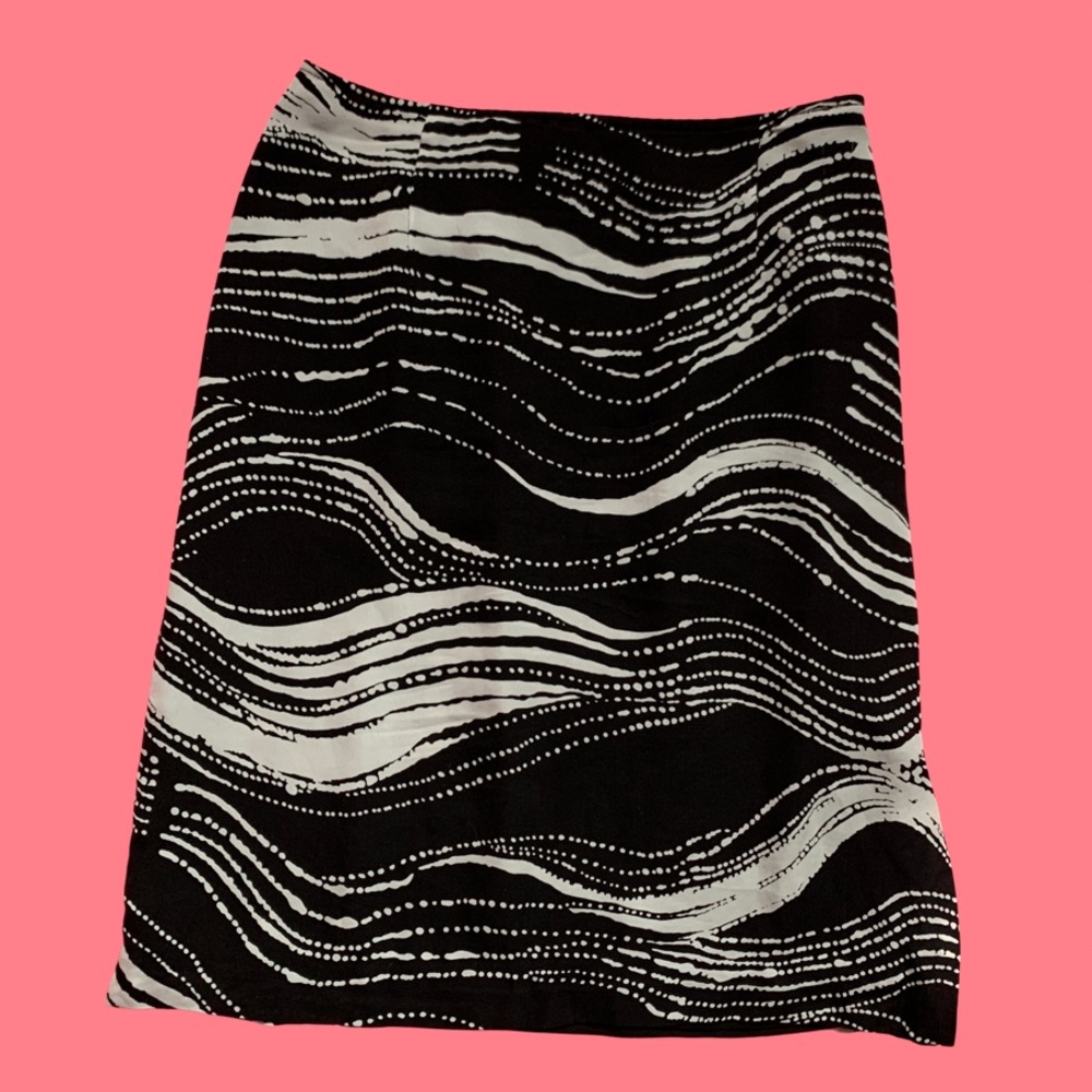 🌈4/$20🌈 Vintage Y2K 100% SILK Rave Statement Beautiful Mini Midi Skirt Size 8